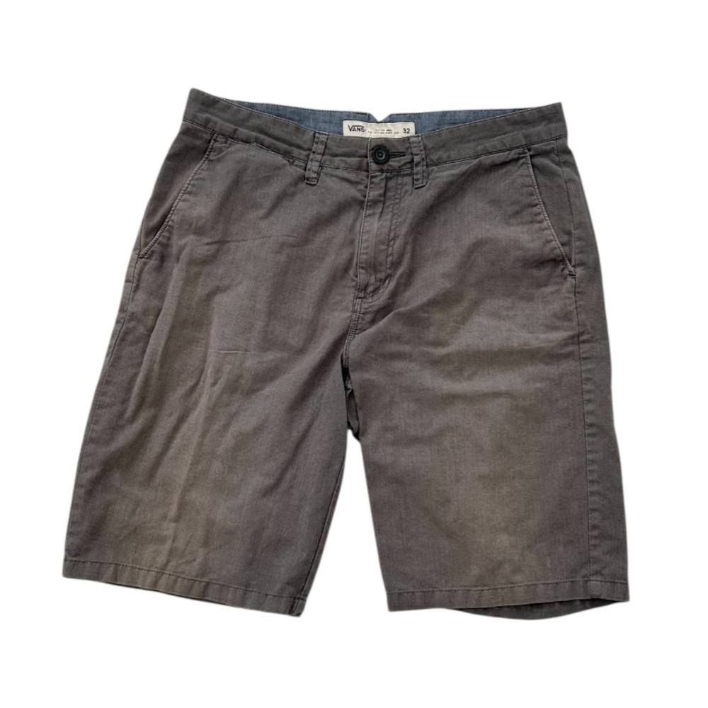 Vans Gray Flat Front Shorts Versatile Style